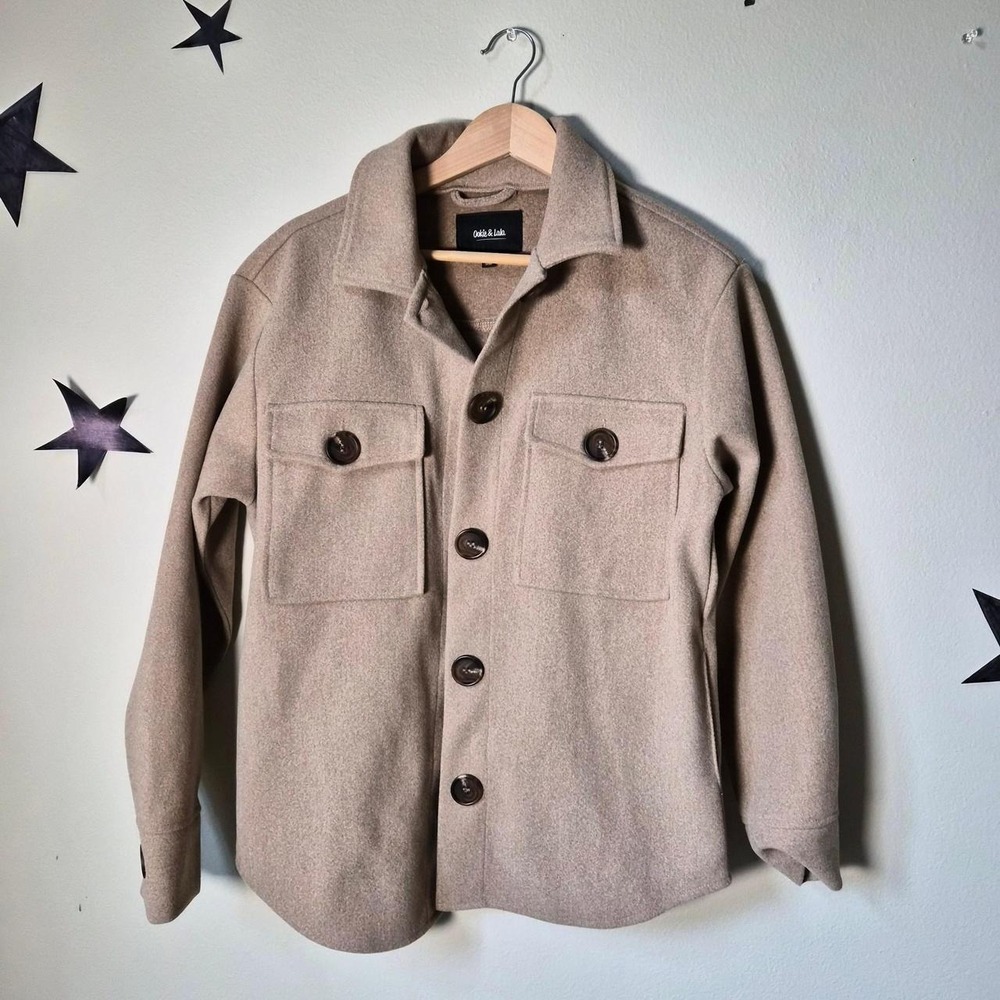 Ookie & Lala Shacket Womens Small Minimalist Clean Girl Old Money Staple Capsule
